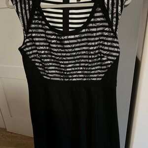 Apt. 9 Chic Black and White Striped Dress